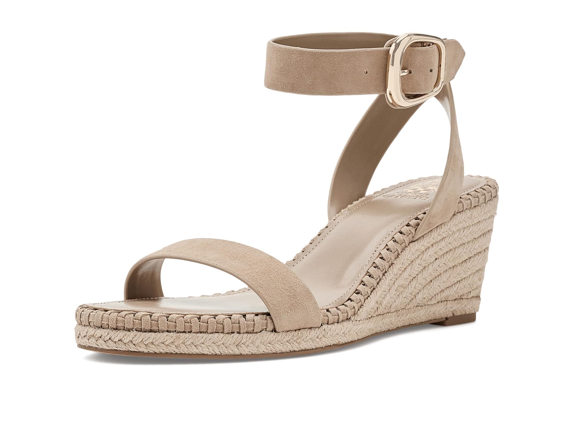 Vince Camuto Fainel Ankle Strap Espadrille Wedge Sandals — cor Bege