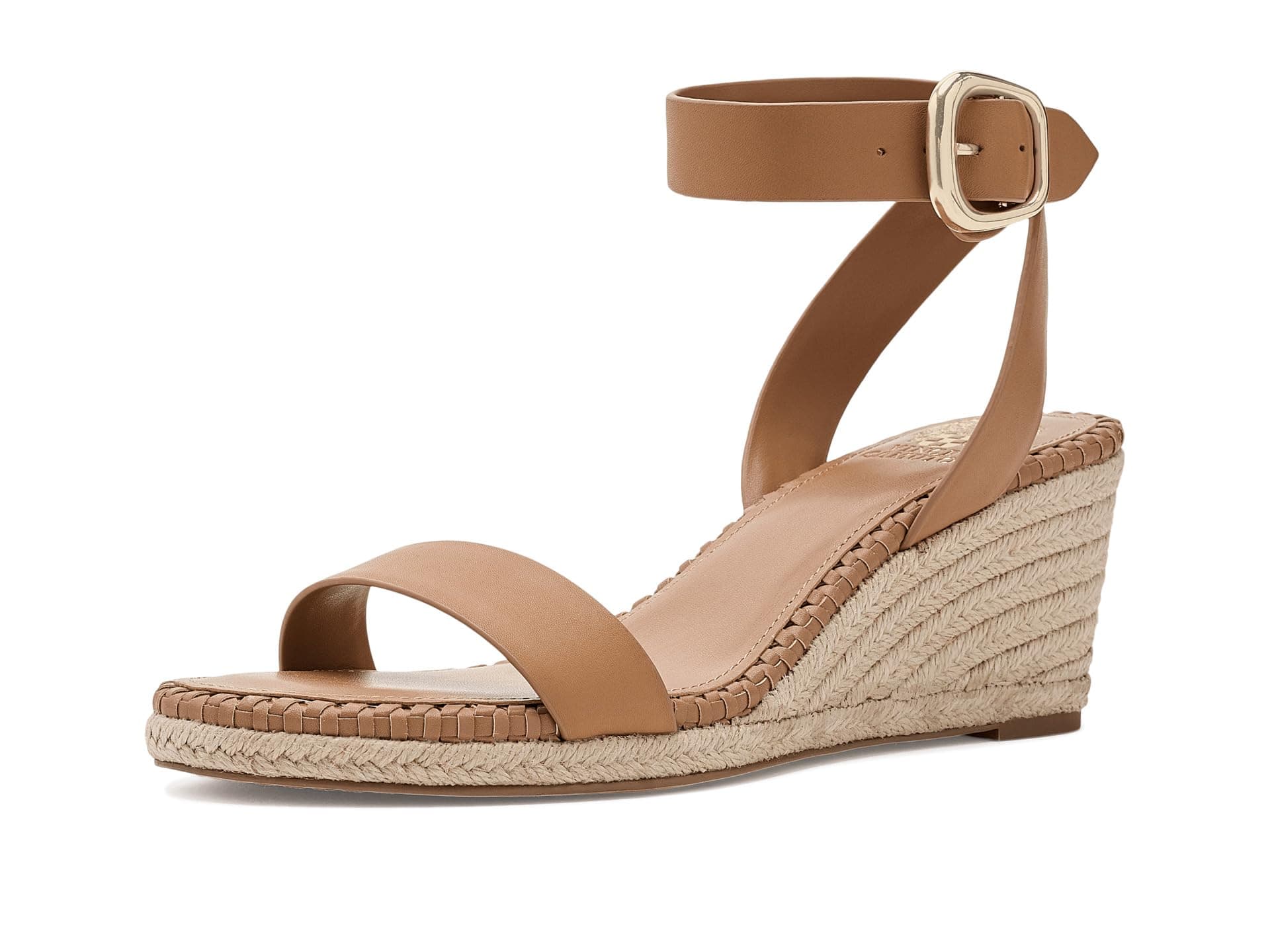 Vince Camuto Fainel Ankle Strap Espadrille Wedge Sandals — cor Marrom