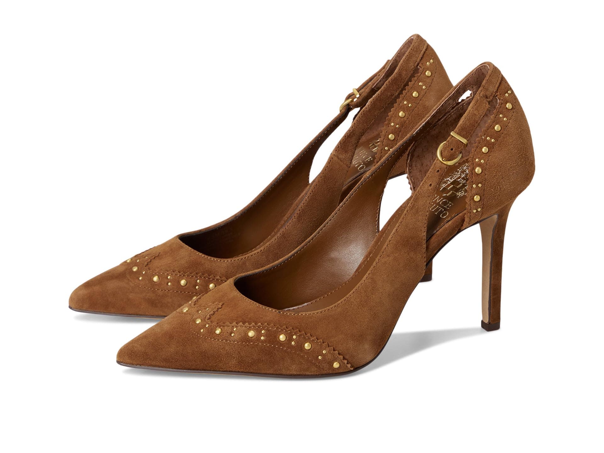 Vince Camuto Hally Studded Cut-out Pump — cor Marrom