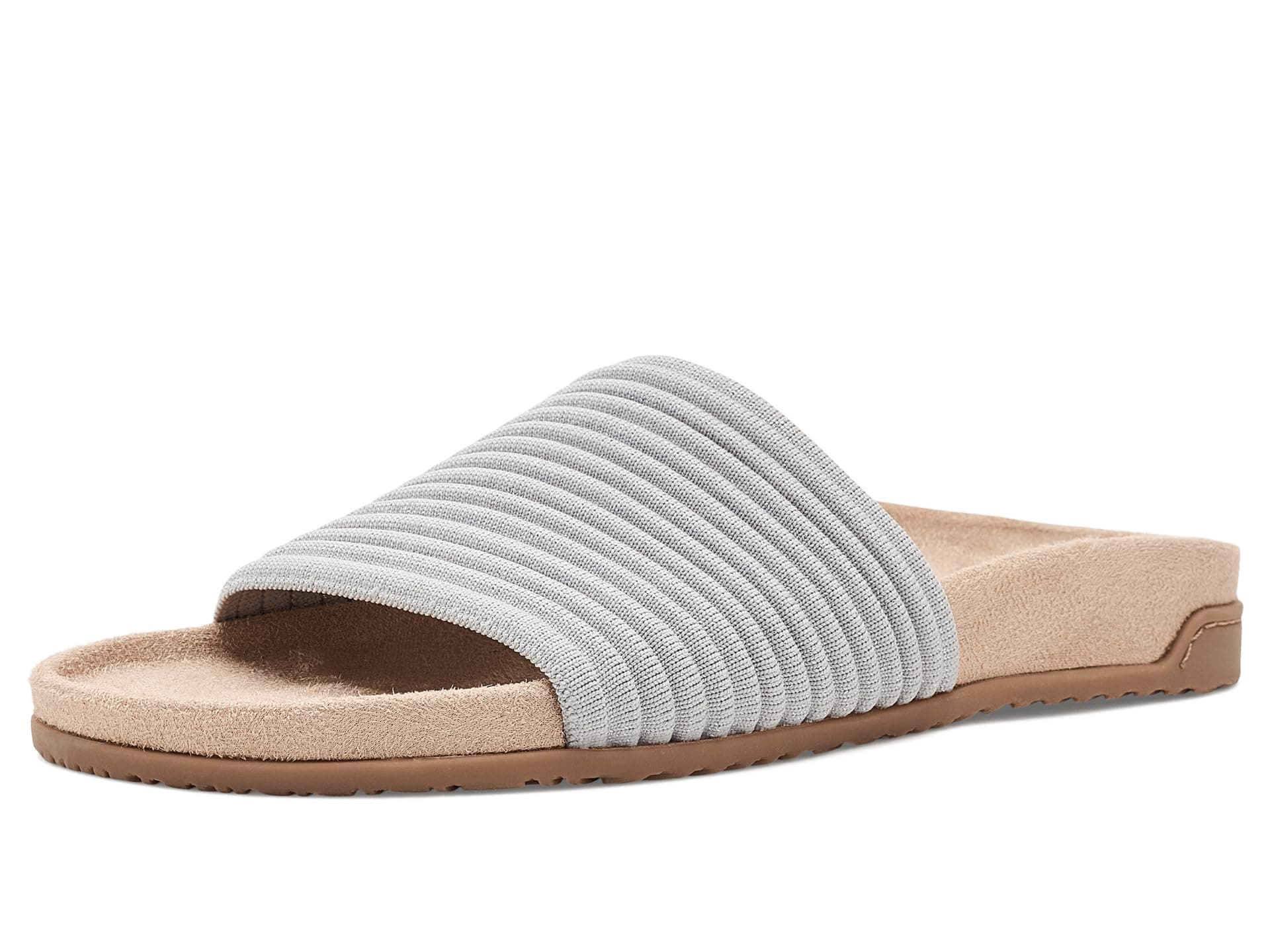 VIONIC Evie Knit Slide Sandals — cor Cinza