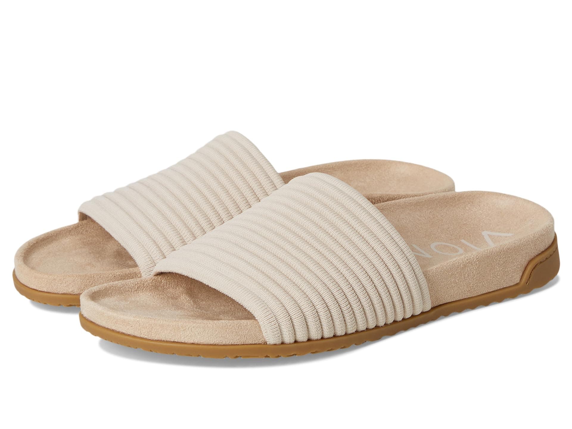 VIONIC Evie Knit Slide Sandals — cor Off-white