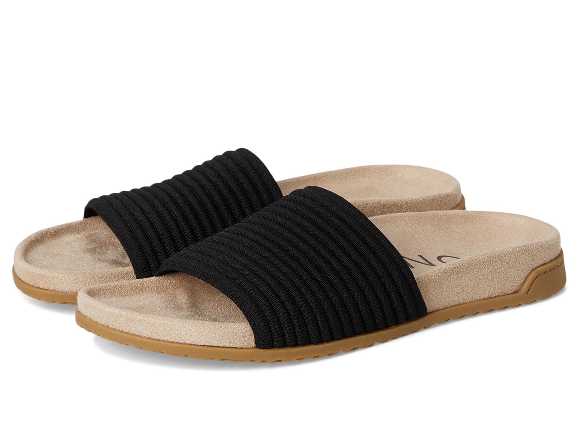 VIONIC Evie Knit Slide Sandals — cor Preto