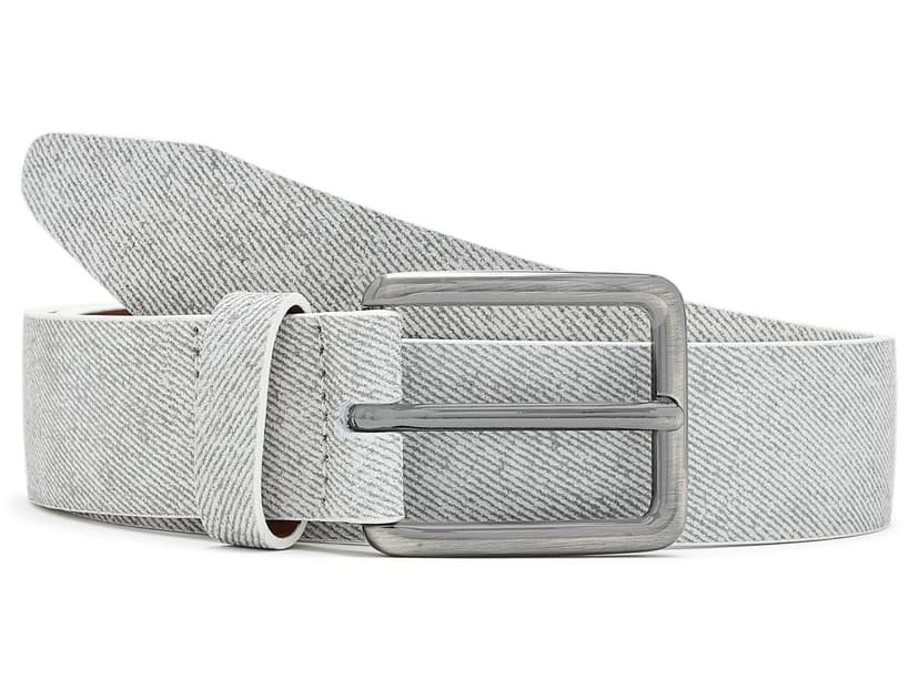 Johnston & Murphy Fine Stripe Diagonal Leather Belt — vista principal